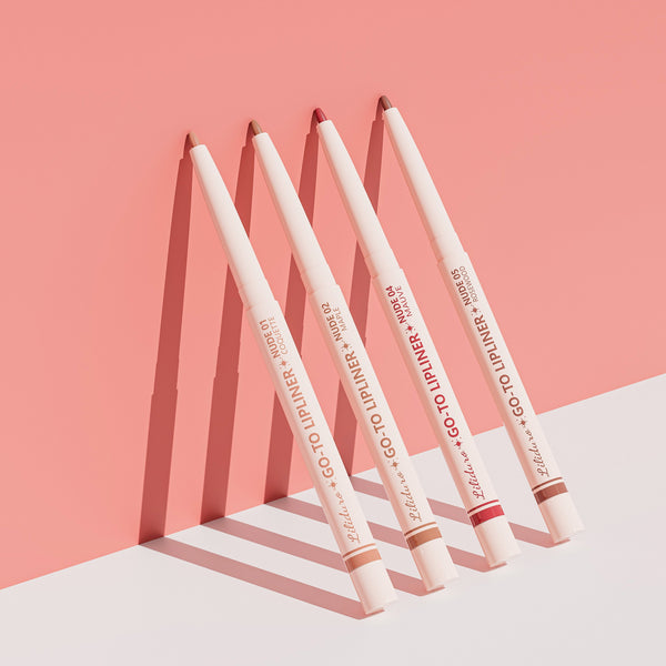 Liliduro® Lip Liner 4pcs/set Juego de lápices mate impermeables